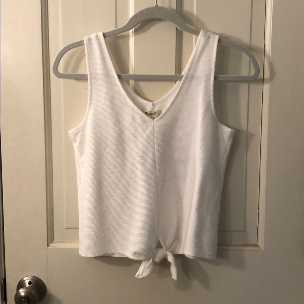Madewell Texture & Thread Tie-Front Tank Top